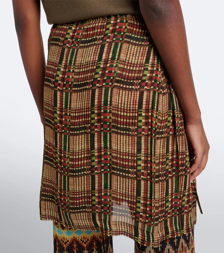 Dries Van Noten Printed layered wide-leg pants | Thumbnail 4 Dries Van Noten Printed layered wide-leg pants | Thumbnail 4