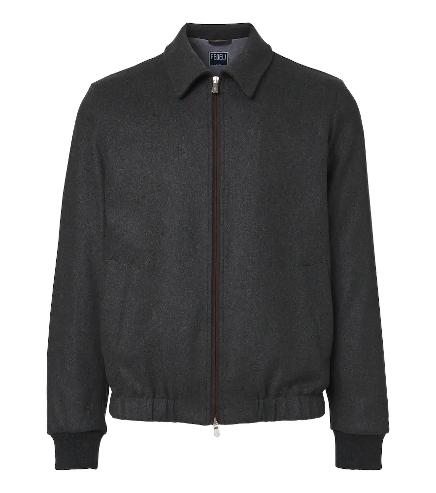 Cashmere blouson jacket