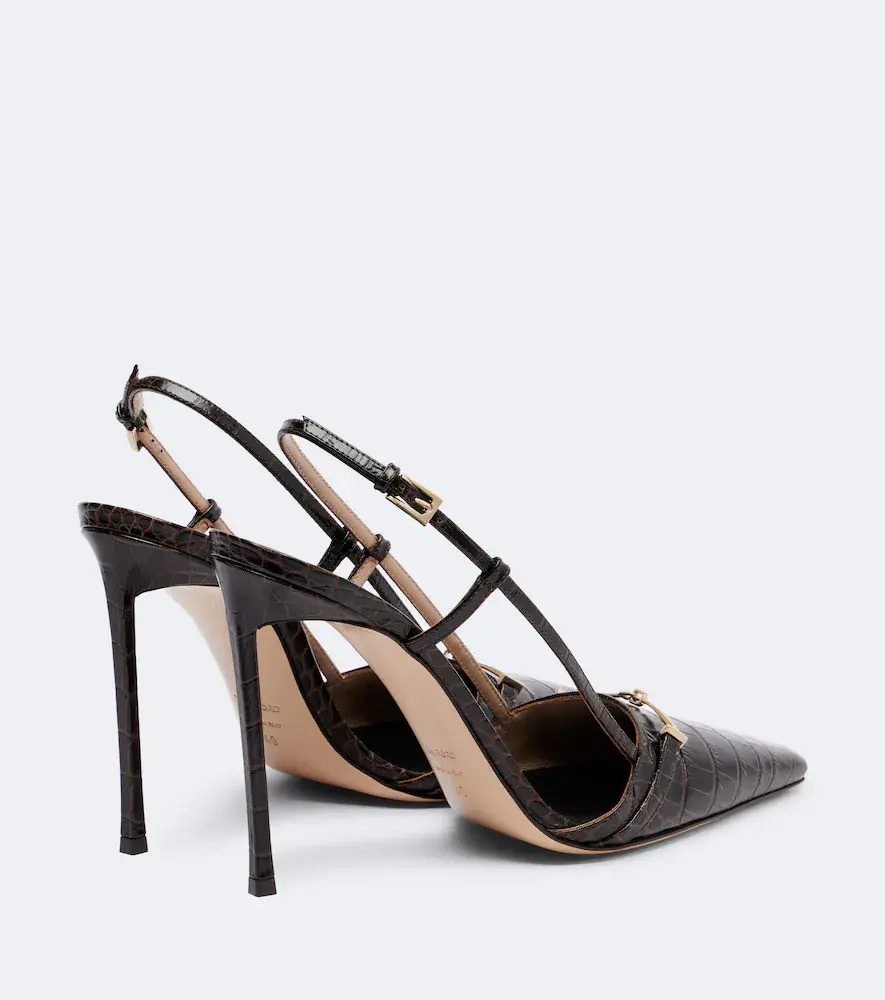 Tom Ford Arc croc-effect leather slingback pumps | Thumbnail 3 Tom Ford Arc croc-effect leather slingback pumps | Thumbnail 3