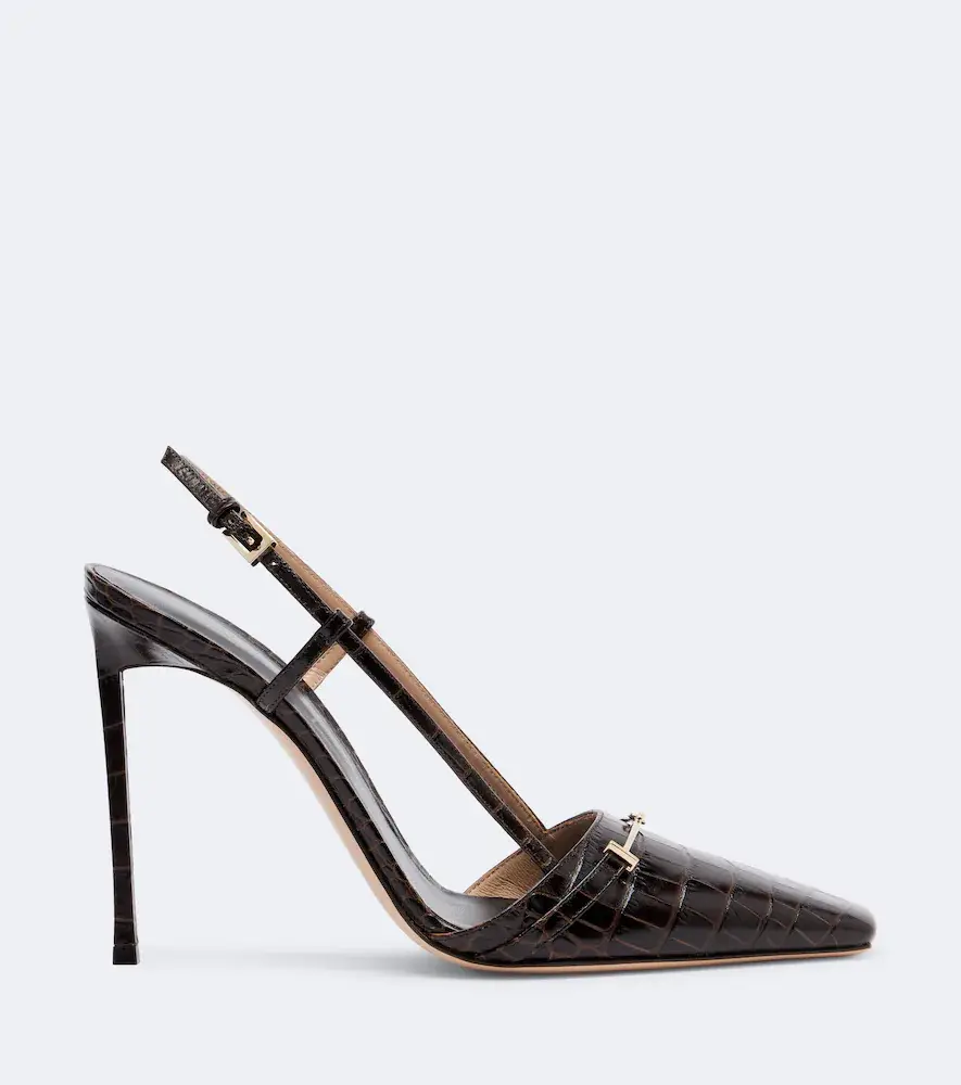 Tom Ford Arc croc-effect leather slingback pumps | Thumbnail 4 Tom Ford Arc croc-effect leather slingback pumps | Thumbnail 4