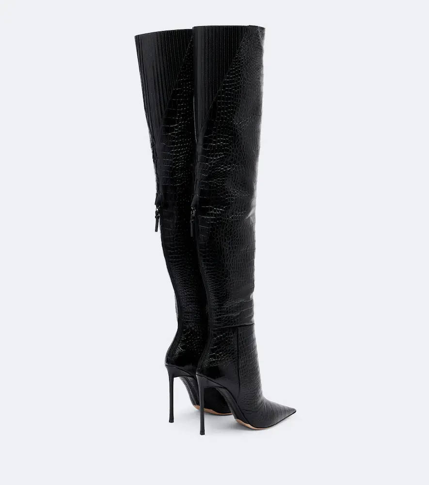 Tom Ford Croc-effect leather over-the-knee boots | Thumbnail 2 Tom Ford Croc-effect leather over-the-knee boots | Thumbnail 2