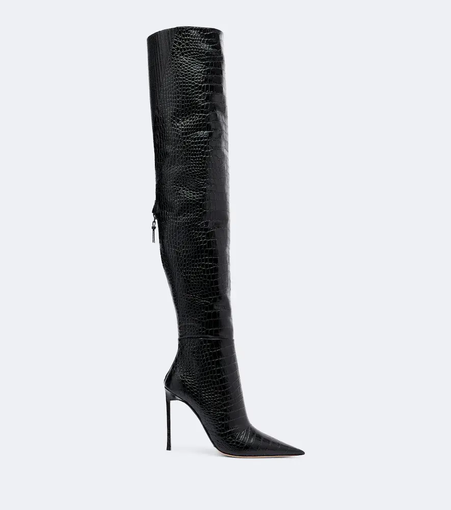 Tom Ford Croc-effect leather over-the-knee boots | Thumbnail 3 Tom Ford Croc-effect leather over-the-knee boots | Thumbnail 3