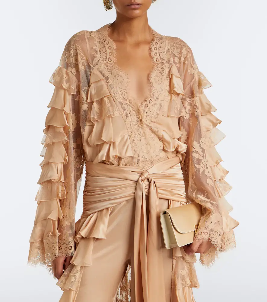 Zimmermann Valiant lace-trimmed ruffled silk blouse | Thumbnail 4 Zimmermann Valiant lace-trimmed ruffled silk blouse | Thumbnail 4