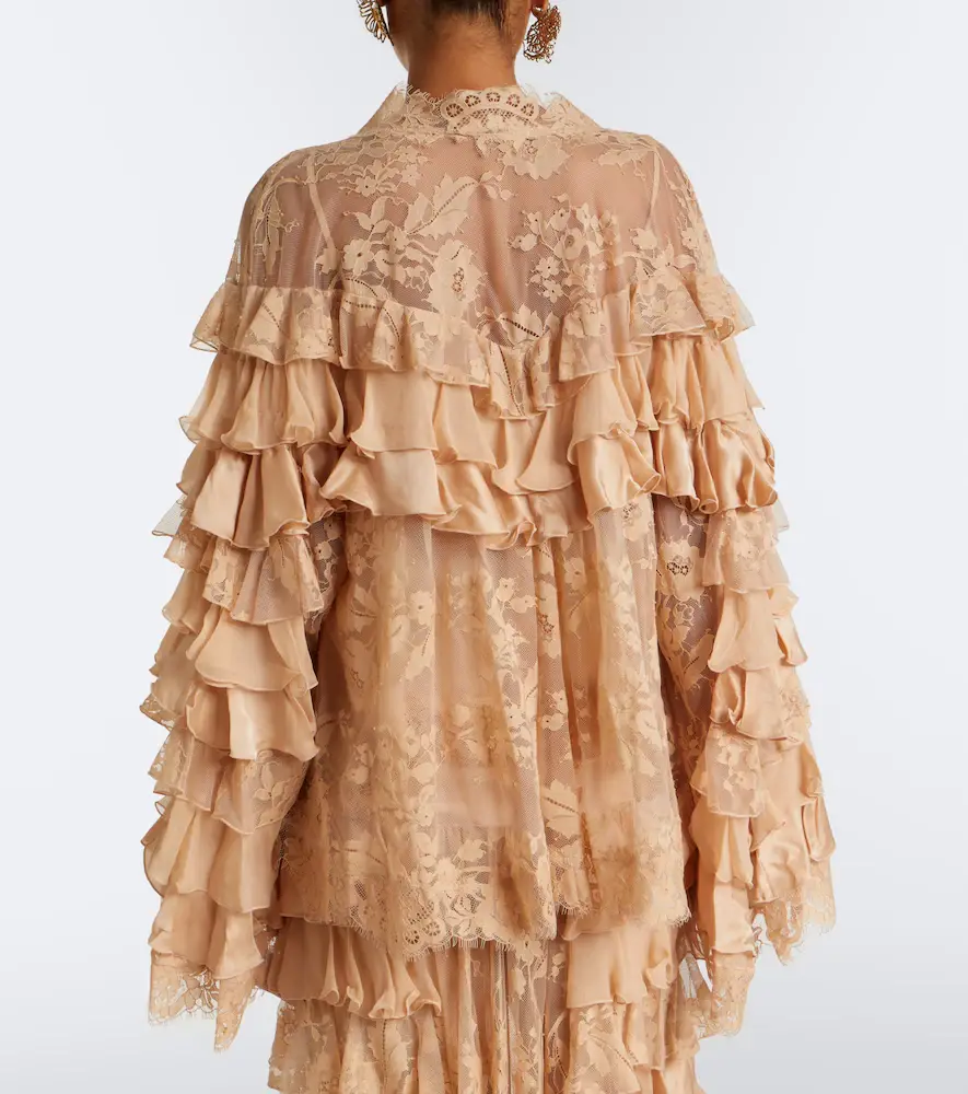 Zimmermann Valiant lace-trimmed ruffled silk blouse | Thumbnail 5 Zimmermann Valiant lace-trimmed ruffled silk blouse | Thumbnail 5