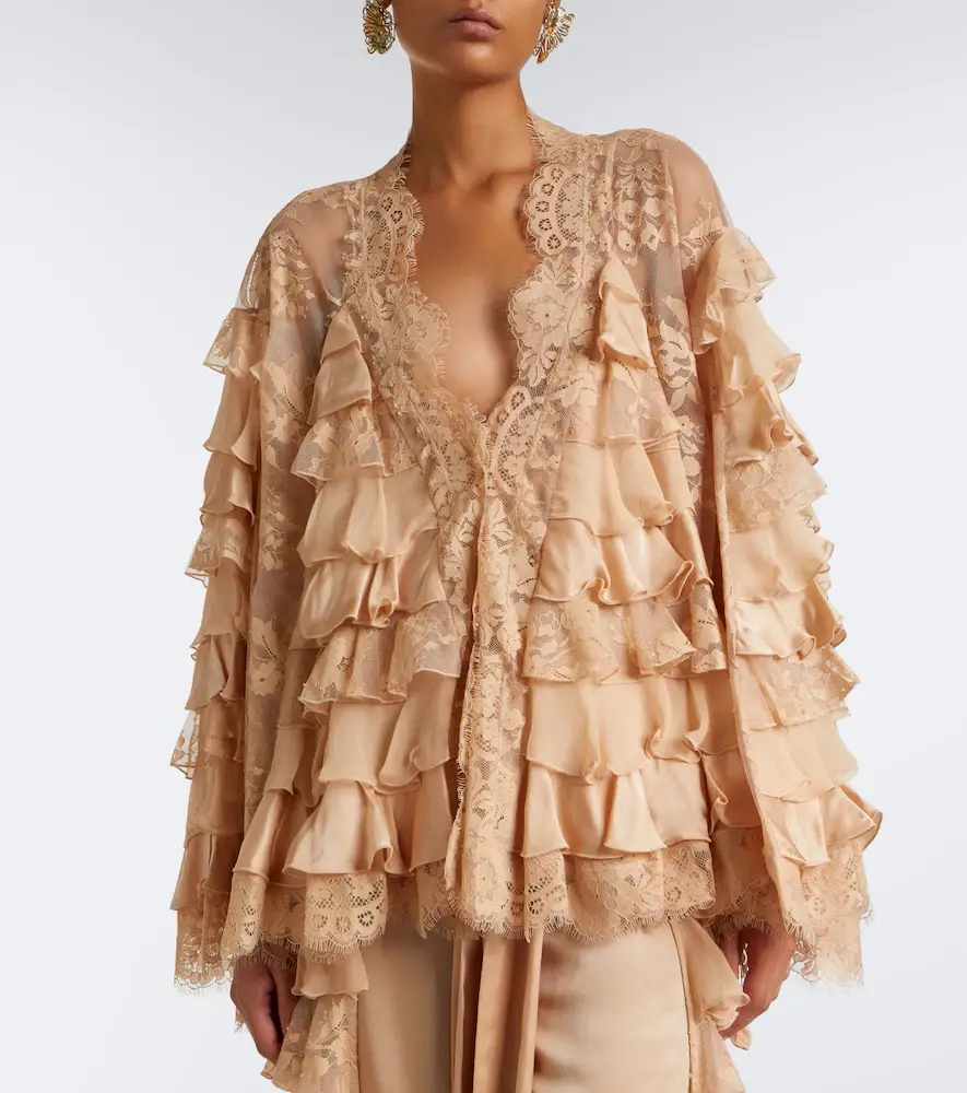 Zimmermann Valiant lace-trimmed ruffled silk blouse | Thumbnail 6 Zimmermann Valiant lace-trimmed ruffled silk blouse | Thumbnail 6