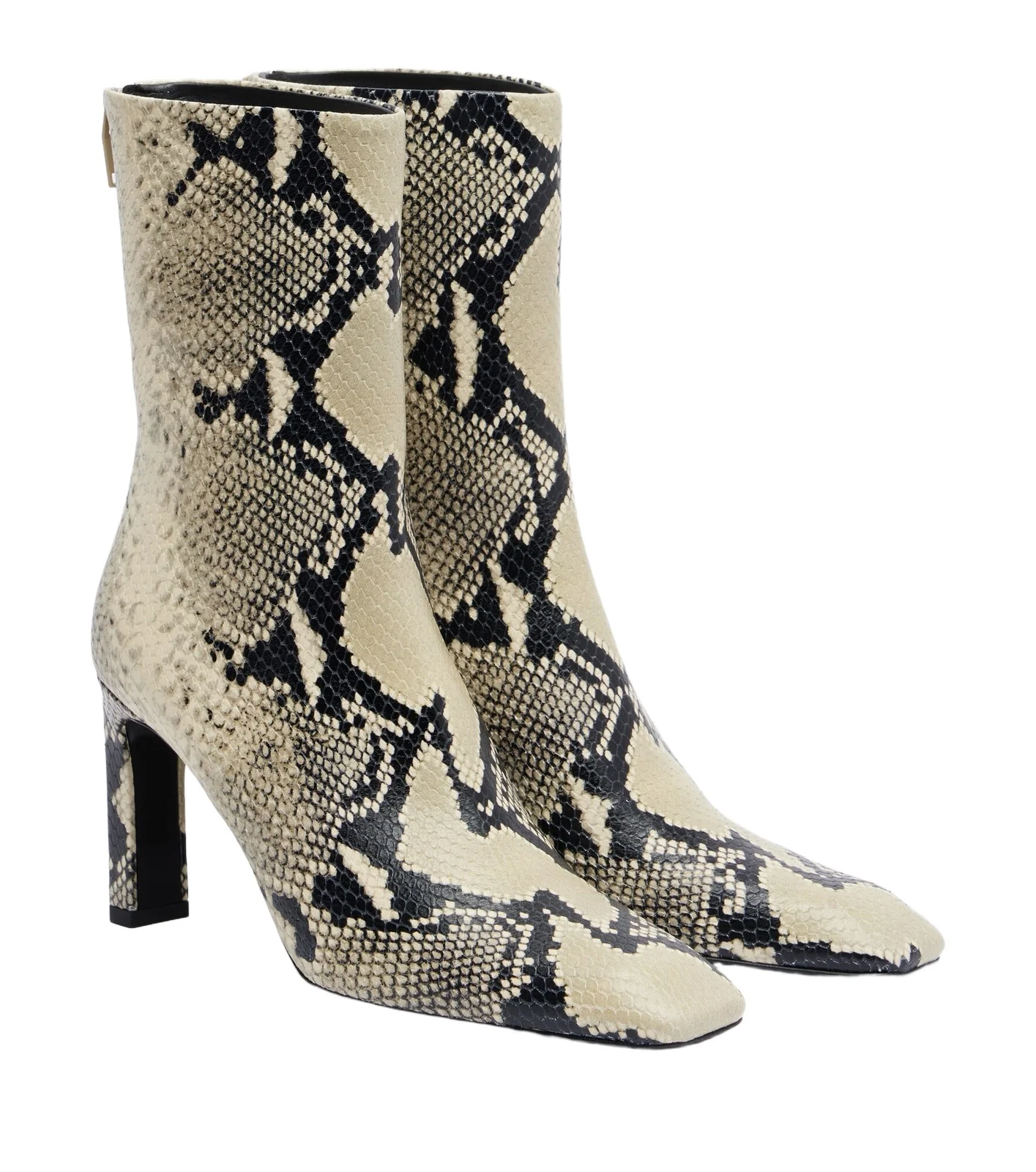 TOTEME Snake-effect leather ankle boots