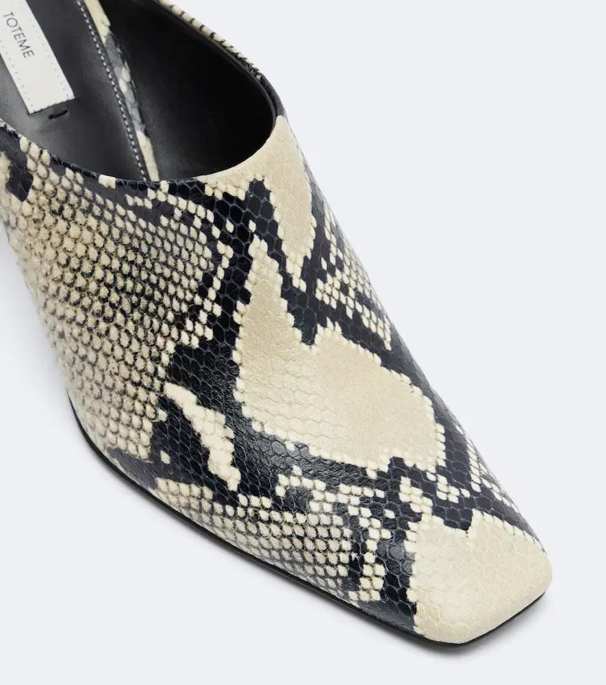 TOTEME Snake-effect leather mules | Thumbnail 3 TOTEME Snake-effect leather mules | Thumbnail 3
