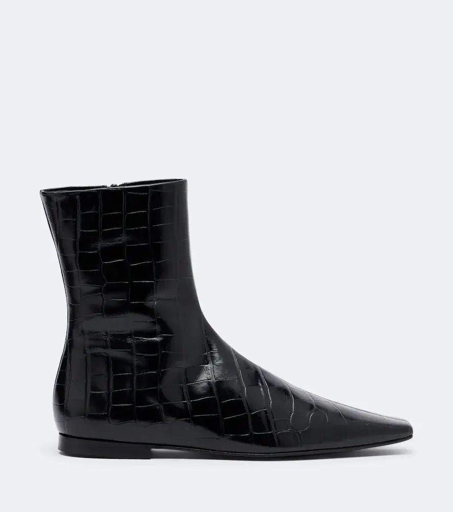 TOTEME Croc-effect leather ankle boots | Thumbnail 3 TOTEME Croc-effect leather ankle boots | Thumbnail 3
