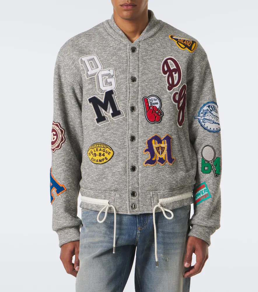 Dolce & Gabbana Patch-appliqué cotton varsity jacket | Thumbnail 3 Dolce & Gabbana Patch-appliqué cotton varsity jacket | Thumbnail 3
