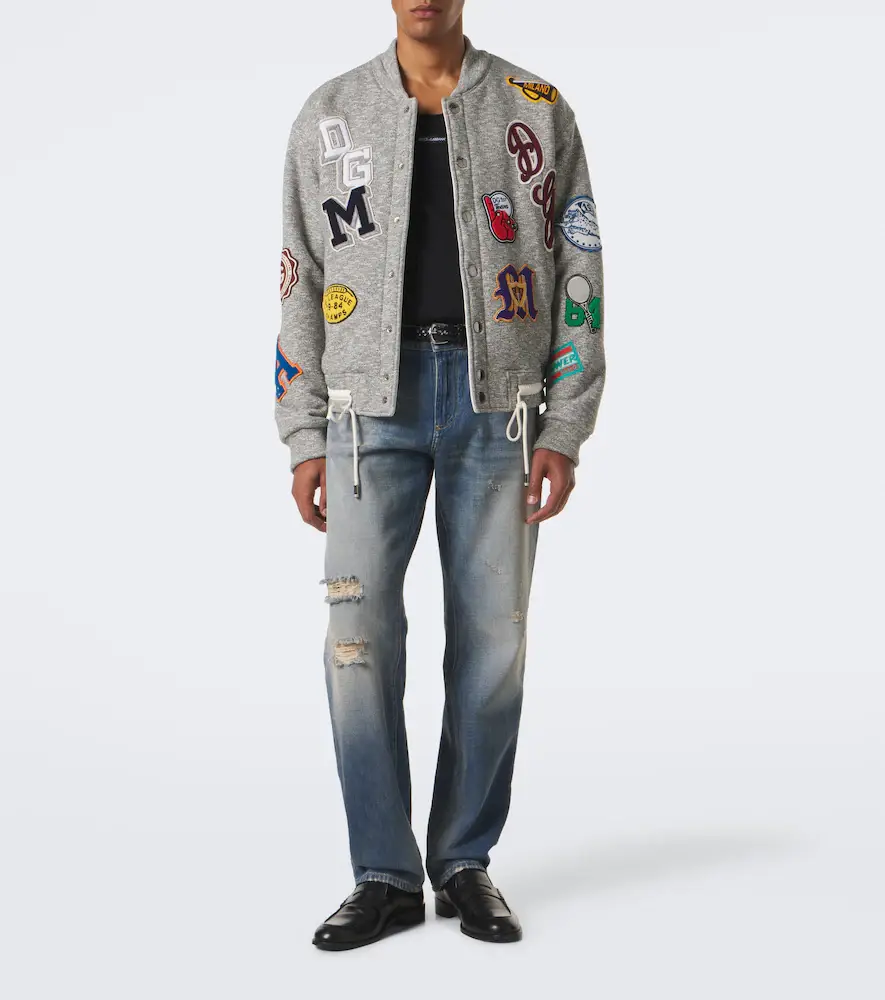 Dolce & Gabbana Patch-appliqué cotton varsity jacket | Thumbnail 4 Dolce & Gabbana Patch-appliqué cotton varsity jacket | Thumbnail 4