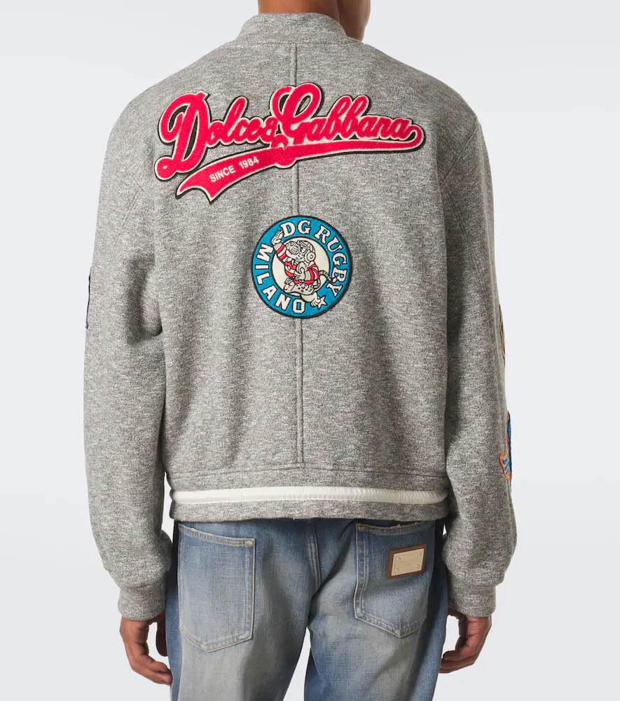 Dolce & Gabbana Patch-appliqué cotton varsity jacket | Thumbnail 8 Dolce & Gabbana Patch-appliqué cotton varsity jacket | Thumbnail 8