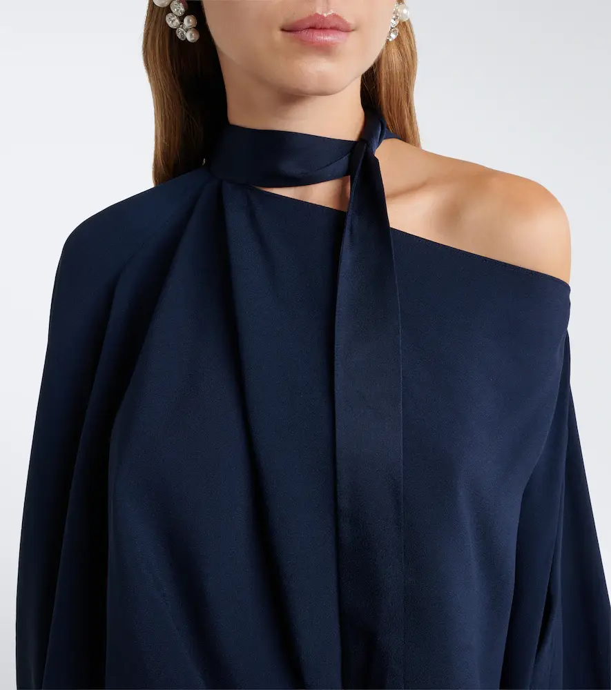 Taller Marmo Brooks scarf-detail crêpe cady gown | Thumbnail 5 Taller Marmo Brooks scarf-detail crêpe cady gown | Thumbnail 5