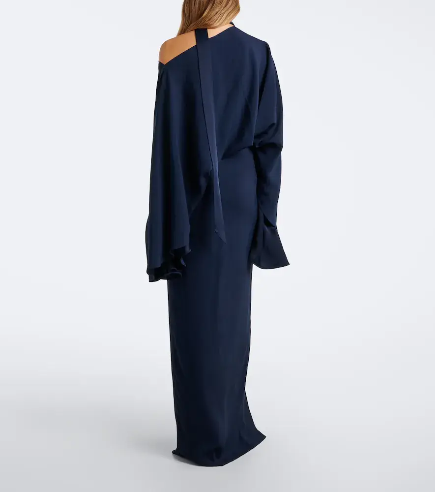Taller Marmo Brooks scarf-detail crêpe cady gown | Thumbnail 6 Taller Marmo Brooks scarf-detail crêpe cady gown | Thumbnail 6