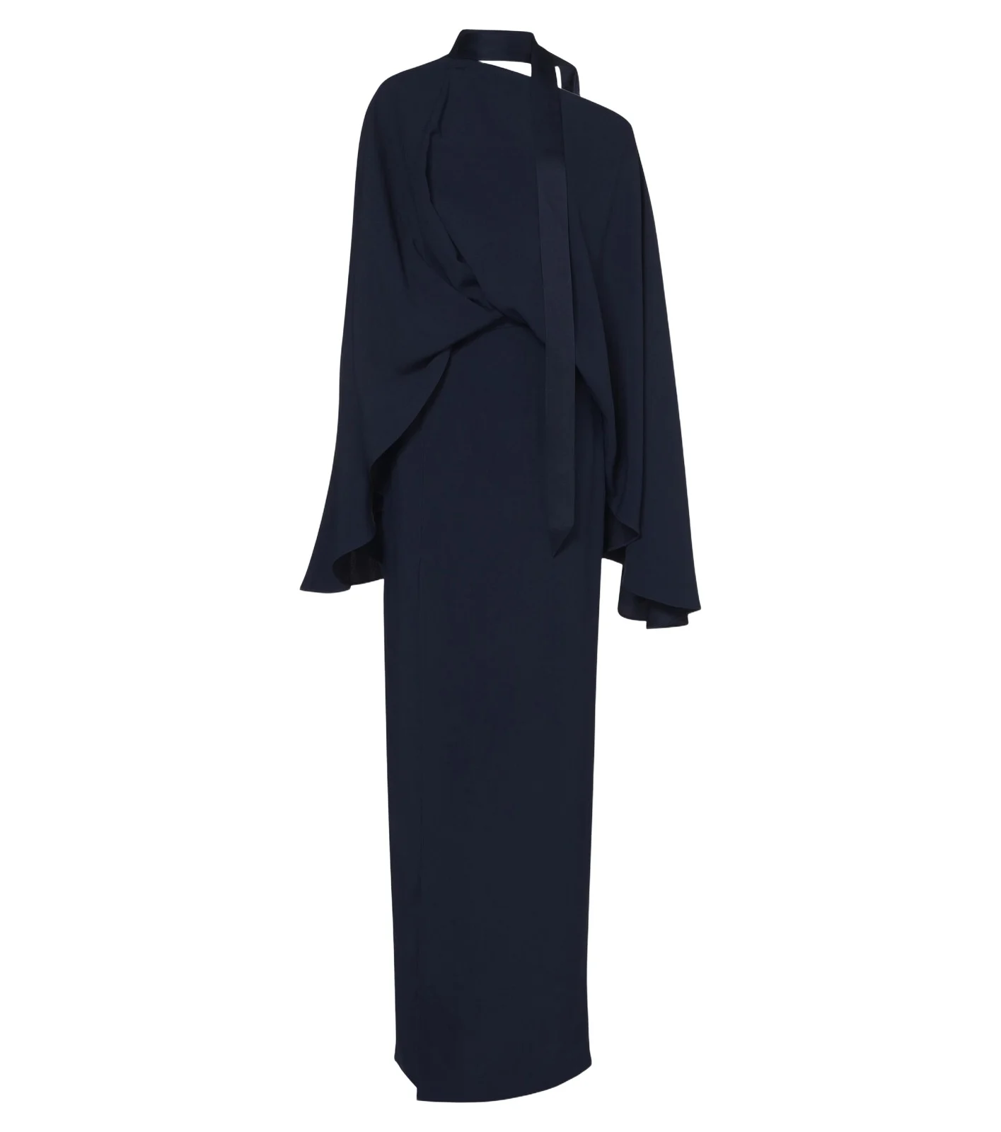 Brooks scarf-detail crêpe cady gown