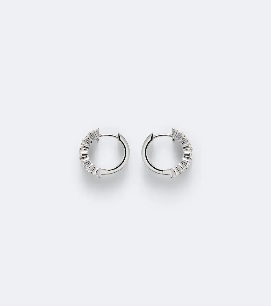 Bucherer Fine Jewellery Baguette Love 18kt white gold hoop earrings with diamonds | Thumbnail 4 Bucherer Fine Jewellery Baguette Love 18kt white gold hoop earrings with diamonds | Thumbnail 4