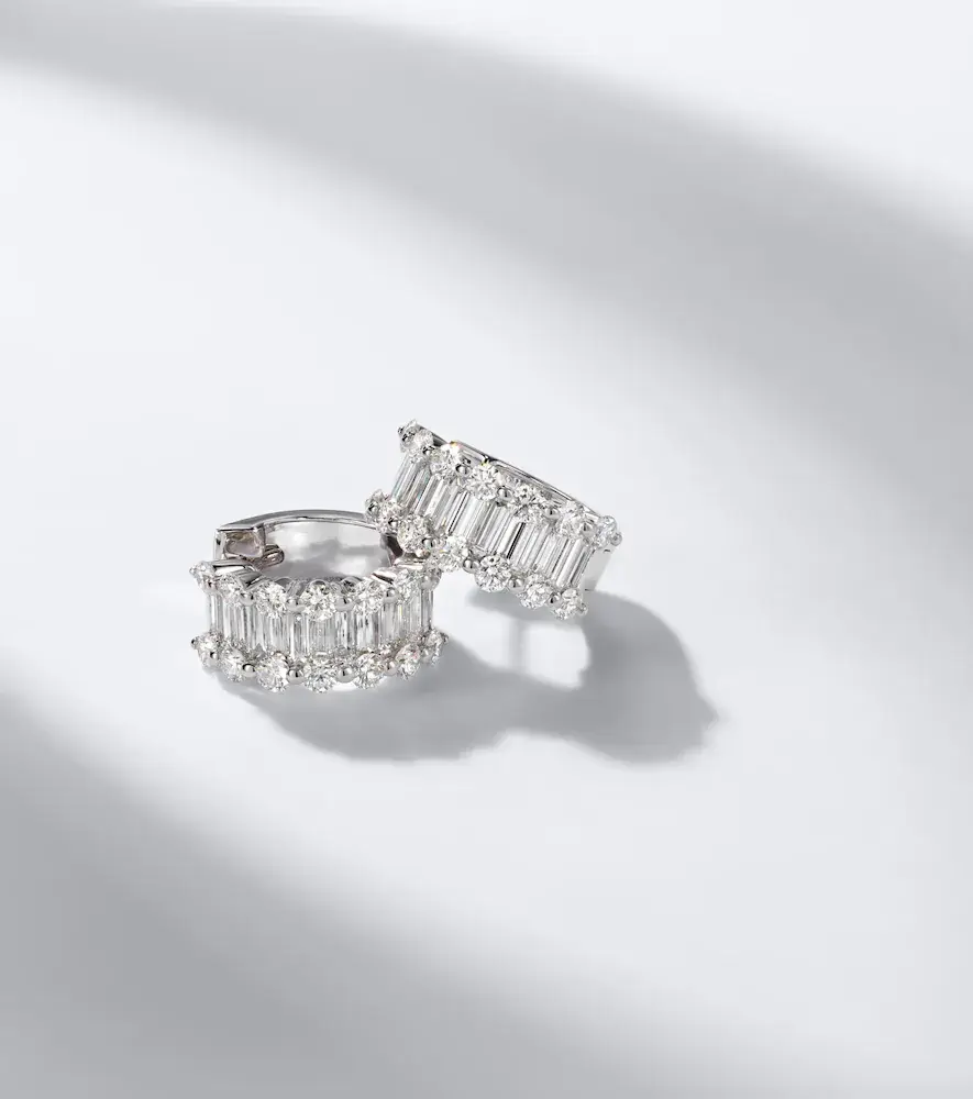 Bucherer Fine Jewellery Baguette Love 18kt white gold hoop earrings with diamonds | Thumbnail 5 Bucherer Fine Jewellery Baguette Love 18kt white gold hoop earrings with diamonds | Thumbnail 5