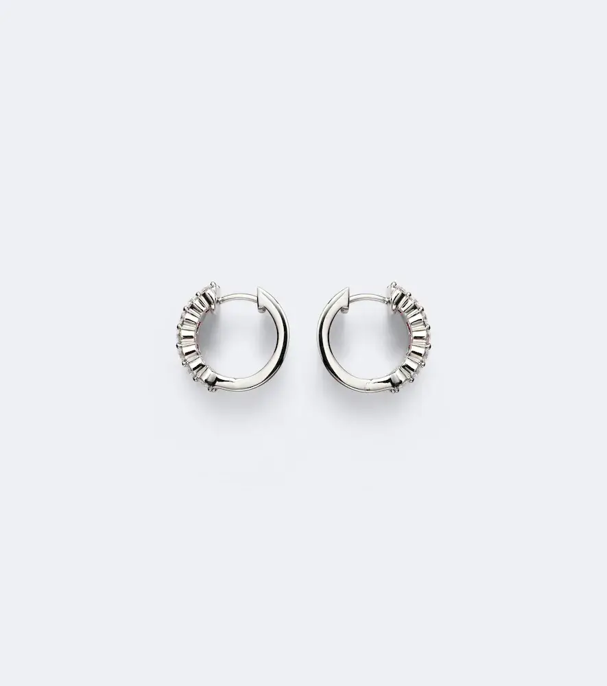 Bucherer Fine Jewellery Baguette Love 18kt white gold hoop earrings with rubies and diamonds | Thumbnail 2 Bucherer Fine Jewellery Baguette Love 18kt white gold hoop earrings with rubies and diamonds | Thumbnail 2