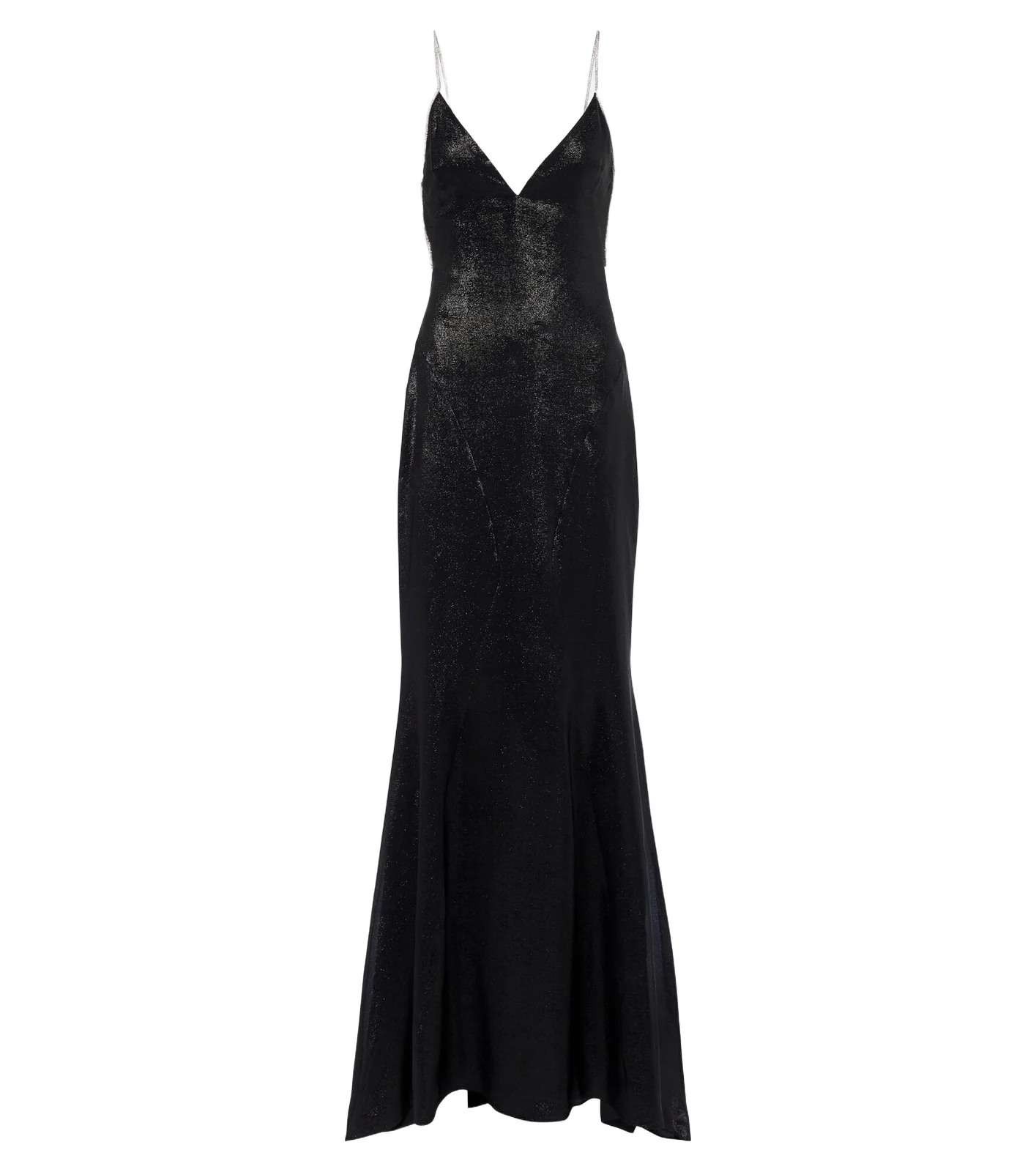 Embellished silk-blend gown