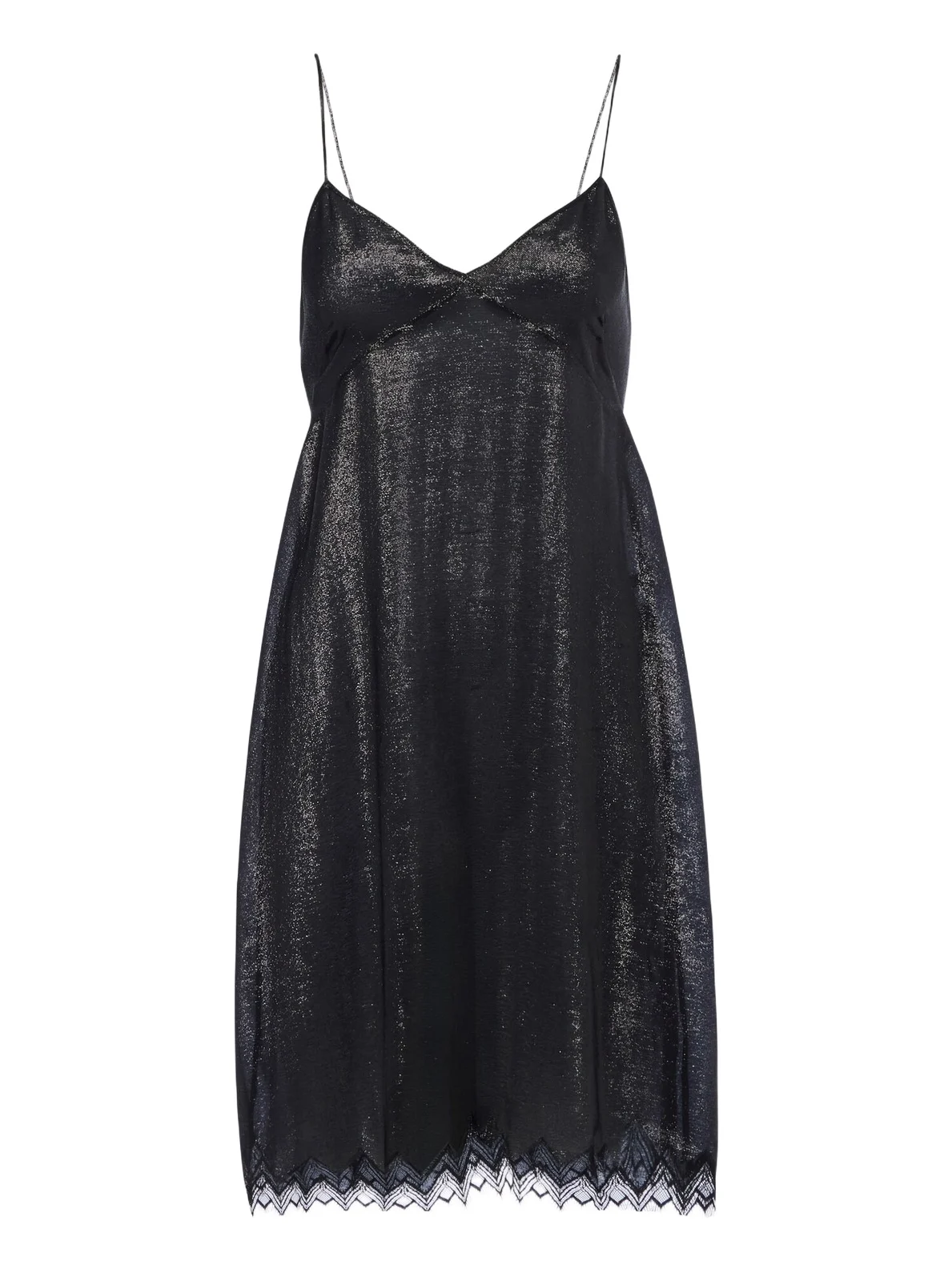 Embellished lace-trimmed silk-blend minidress