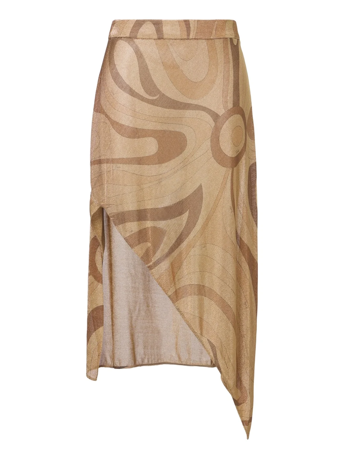 PUCCI Marmo asymmetric Lurex midi skirt