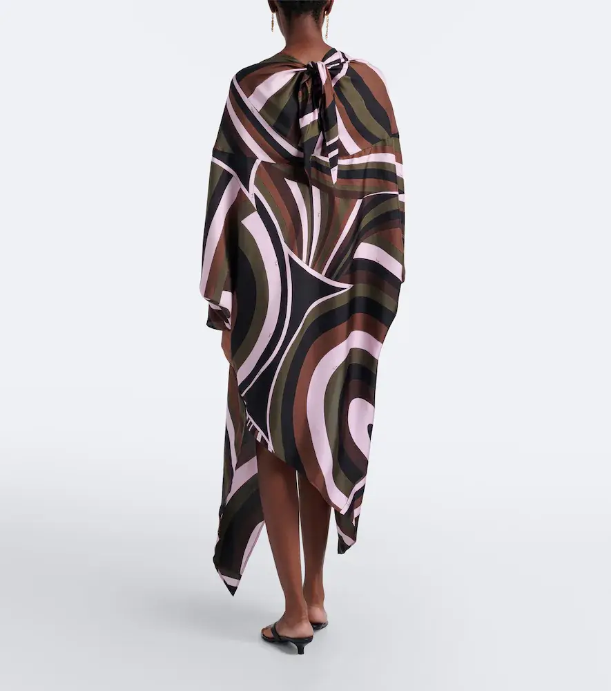 PUCCI Iride crêpe de chine silk kaftan | Thumbnail 4