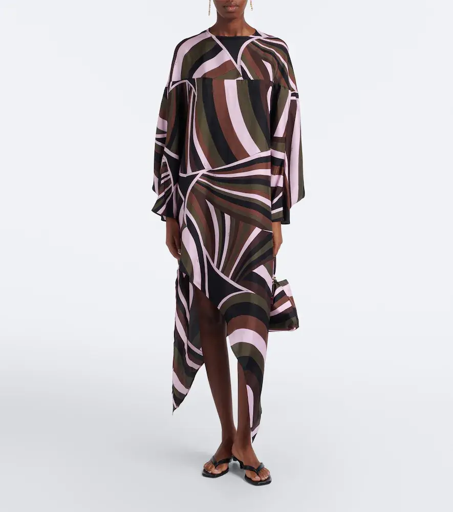 PUCCI Iride crêpe de chine silk kaftan | Thumbnail 5