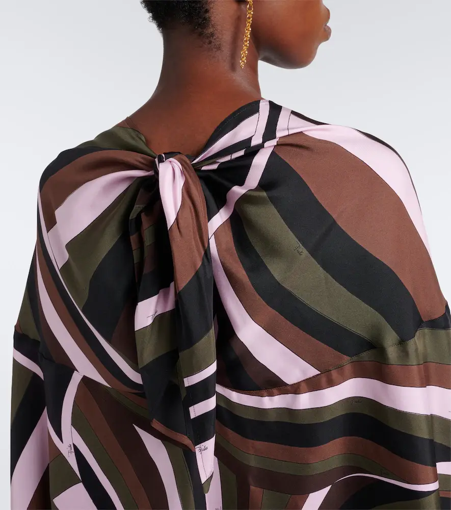 PUCCI Iride crêpe de chine silk kaftan | Thumbnail 6