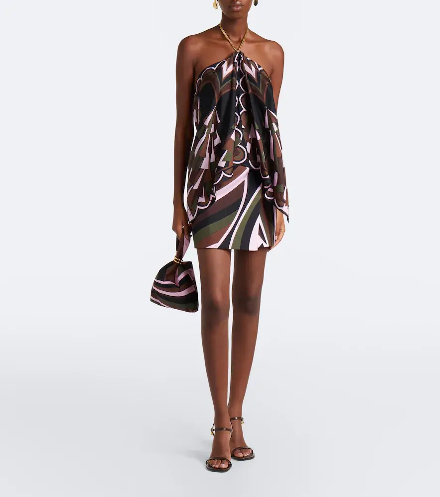 PUCCI Baiadera halterneck silk twill top | Thumbnail 2 PUCCI Baiadera halterneck silk twill top | Thumbnail 2