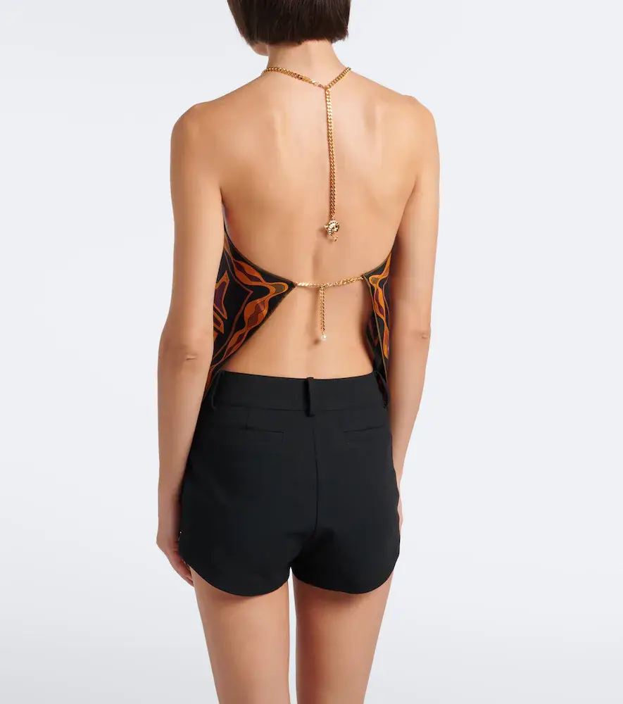 PUCCI Labirinto silk twill halterneck top | Thumbnail 4 PUCCI Labirinto silk twill halterneck top | Thumbnail 4