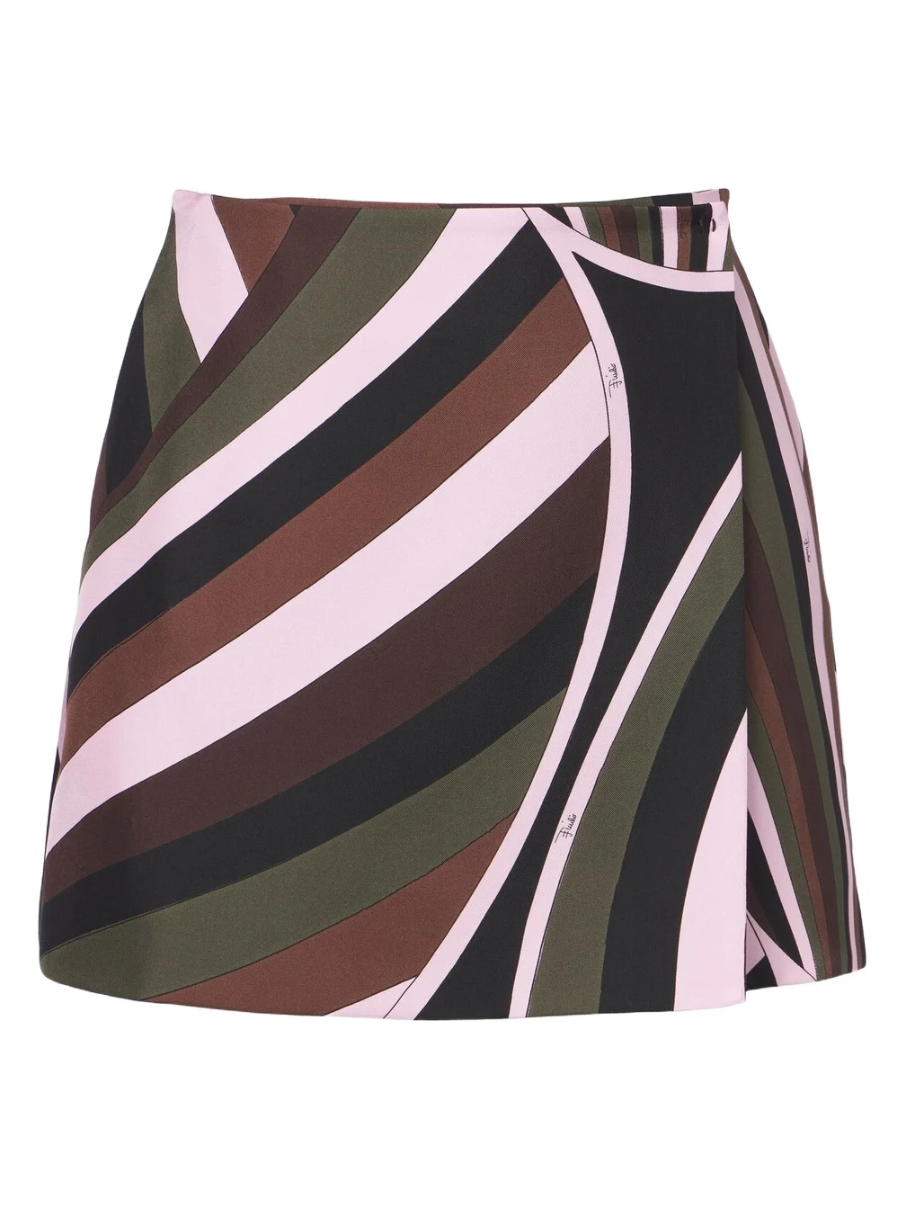 PUCCI Iride silk twill wrap skirt