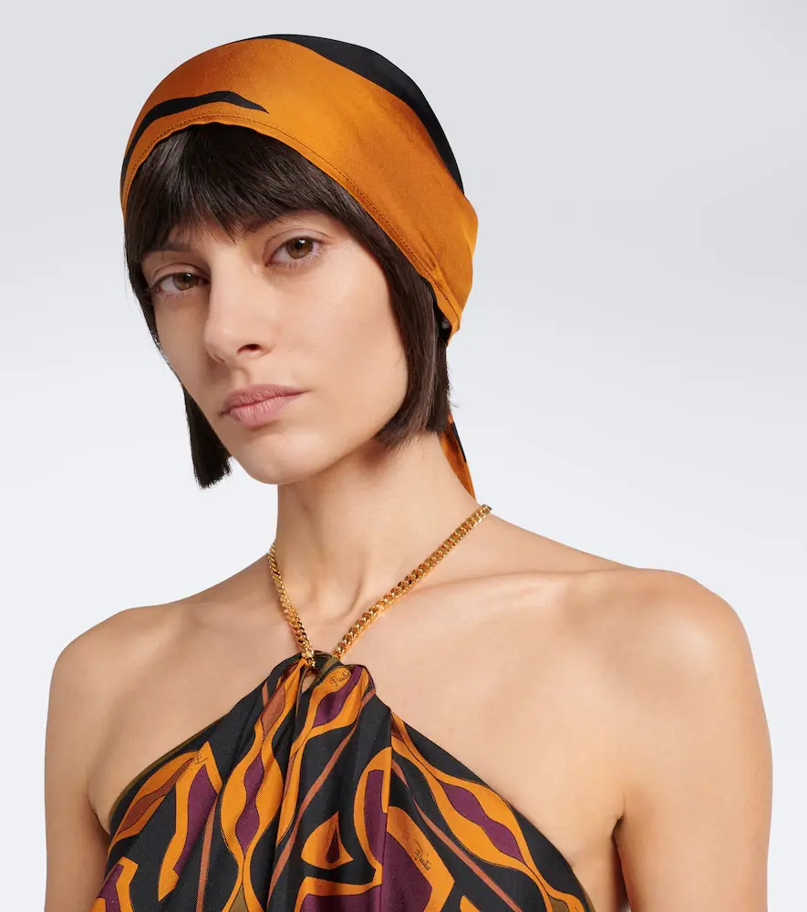 PUCCI Fiamme silk twill head wrap | Thumbnail 4 PUCCI Fiamme silk twill head wrap | Thumbnail 4