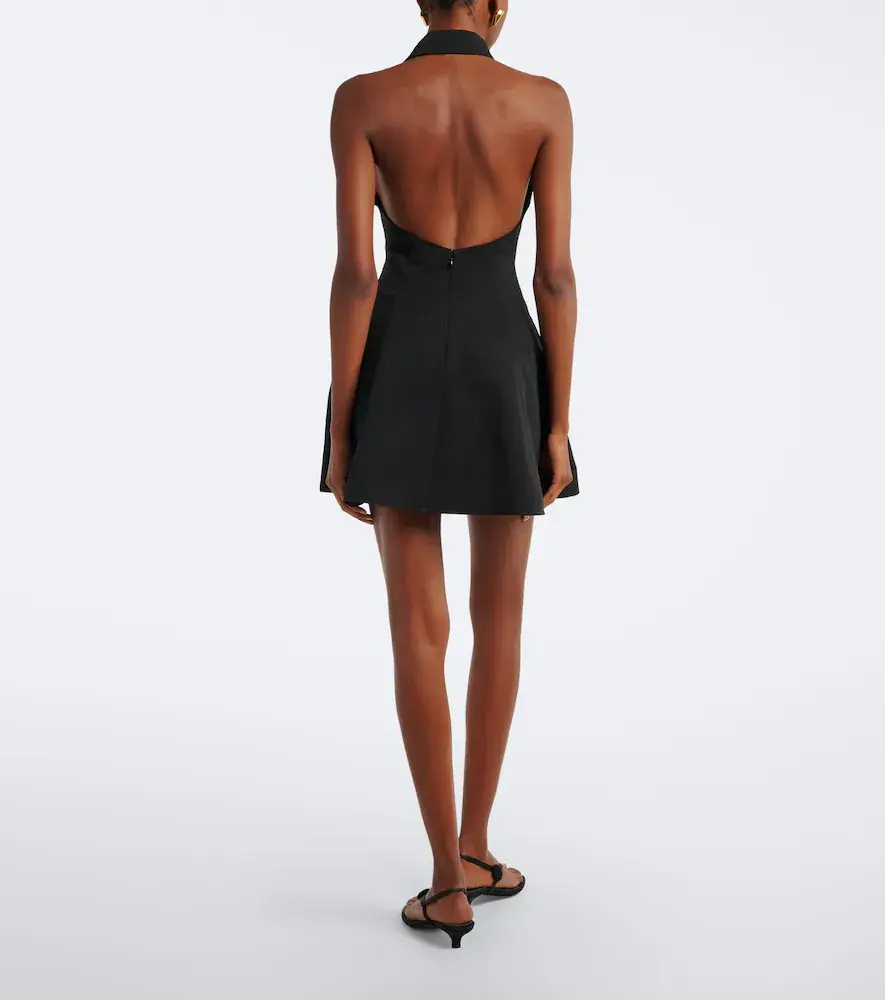 Staud Stella halterneck cotton-blend minidress | Thumbnail 4