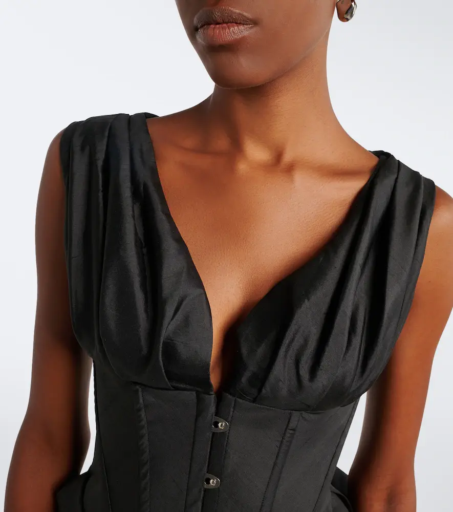 Staud Fabianne silk corset dress | Thumbnail 4 Staud Fabianne silk corset dress | Thumbnail 4