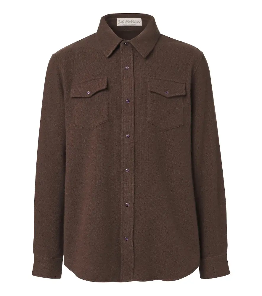 God’s True Cashmere Cashmere shirt with amethysts