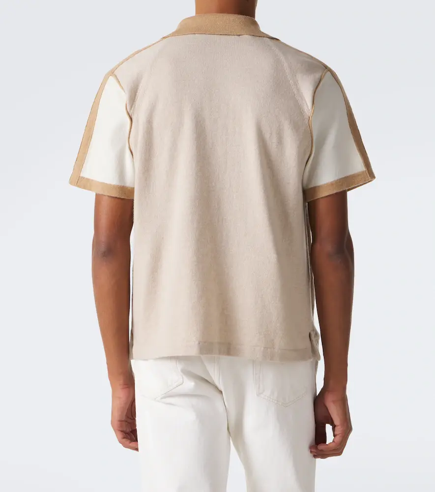God’s True Cashmere Biscotti cashmere polo shirt with tiger's eye | Thumbnail 2