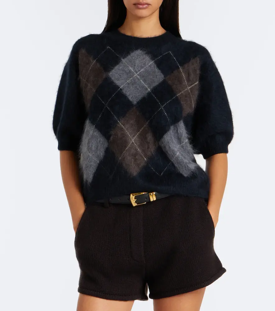Lisa Yang Juniper argyle cashmere sweater | Thumbnail 4 Lisa Yang Juniper argyle cashmere sweater | Thumbnail 4