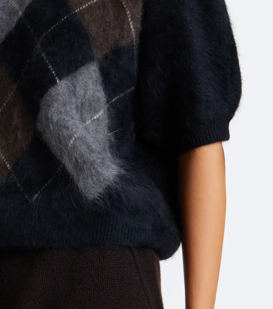 Lisa Yang Juniper argyle cashmere sweater | Thumbnail 6 Lisa Yang Juniper argyle cashmere sweater | Thumbnail 6