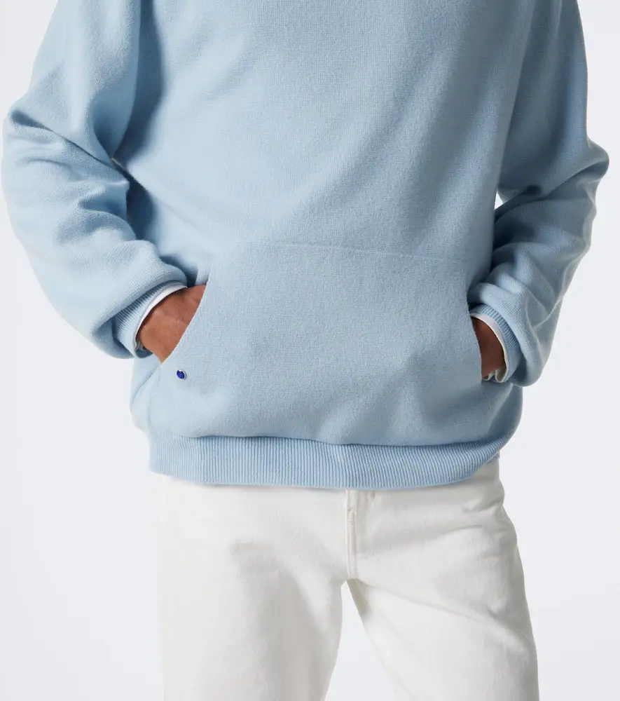 God’s True Cashmere Cashmere hoodie with lapis lazuli | Thumbnail 2 God’s True Cashmere Cashmere hoodie with lapis lazuli | Thumbnail 2
