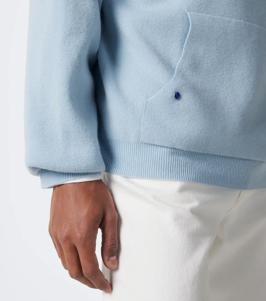 God’s True Cashmere Cashmere hoodie with lapis lazuli | Thumbnail 3 God’s True Cashmere Cashmere hoodie with lapis lazuli | Thumbnail 3