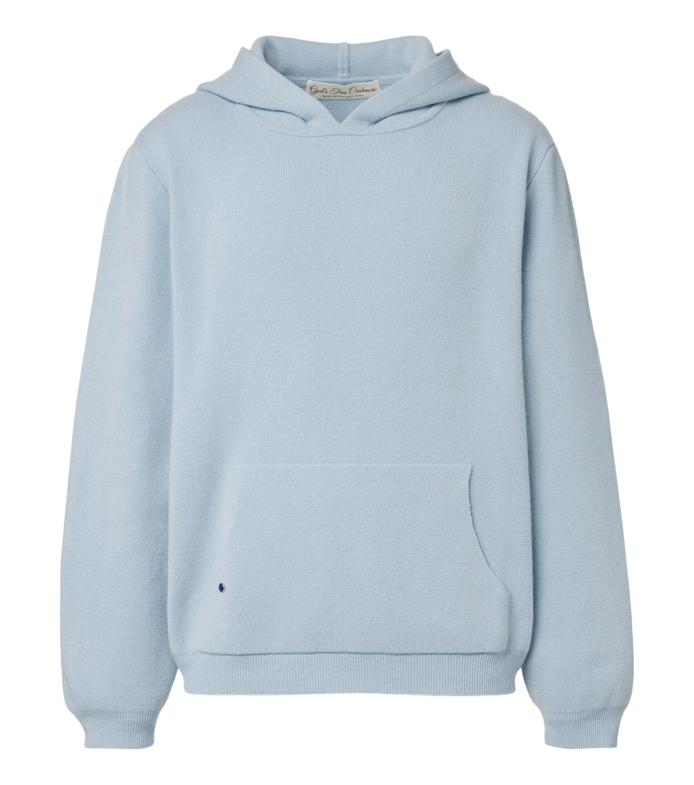 God’s True Cashmere Cashmere hoodie with lapis lazuli