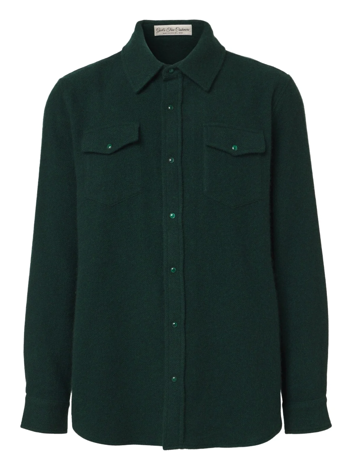 God’s True Cashmere Cashmere shirt with malachite