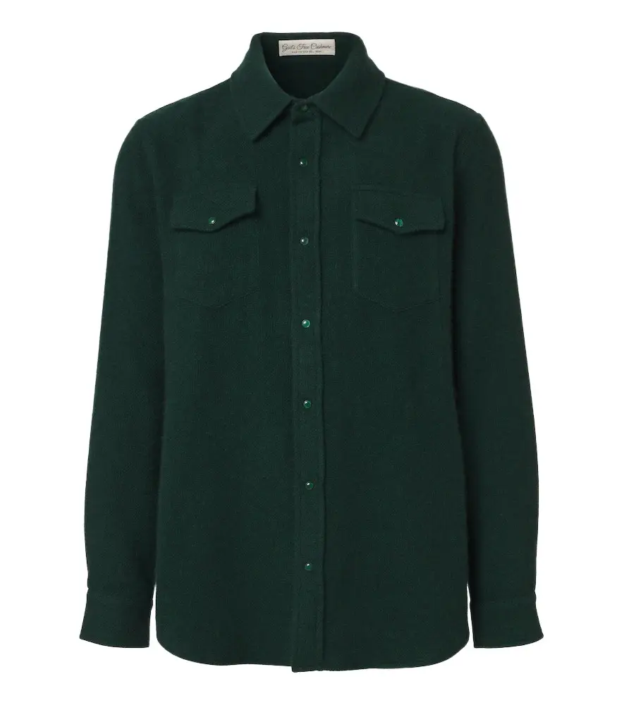 God’s True Cashmere Cashmere shirt with malachite