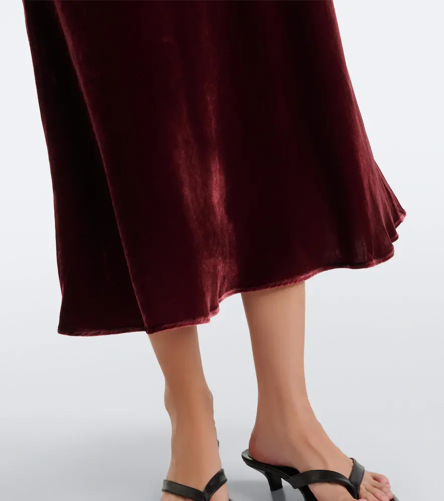 Rixo Amari lace-trimmed velvet midi dress | Thumbnail 3 Rixo Amari lace-trimmed velvet midi dress | Thumbnail 3