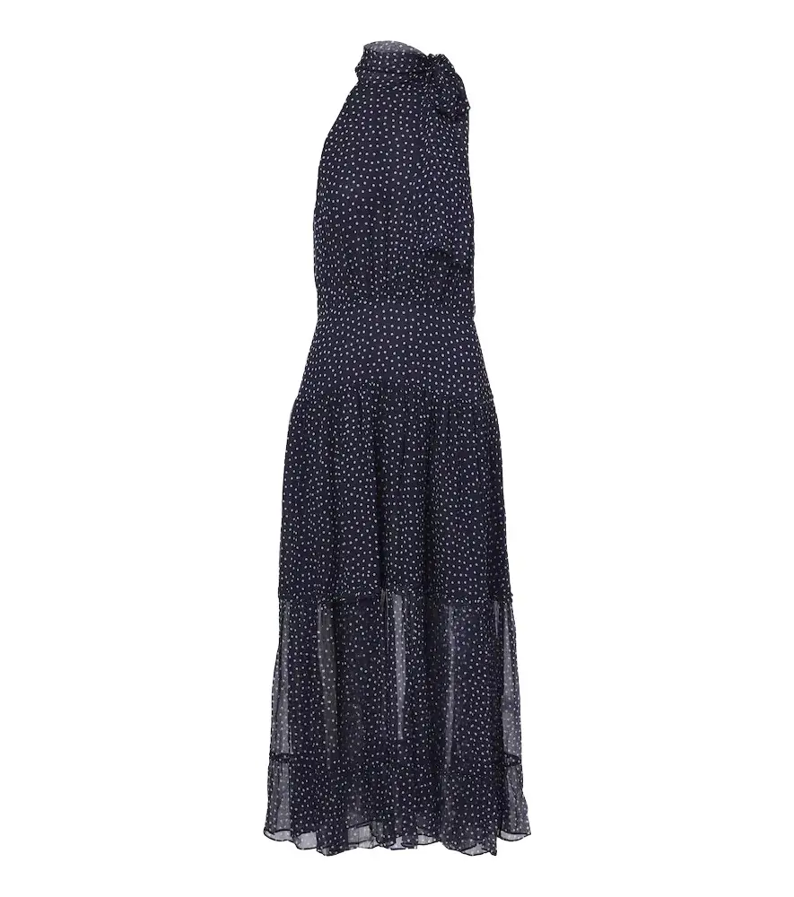 Abi polka-dot tie-neck midi dress Abi polka-dot tie-neck midi dress