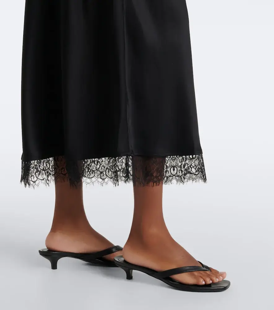 Rixo Annina lace-trimmed satin midi dress | Thumbnail 3