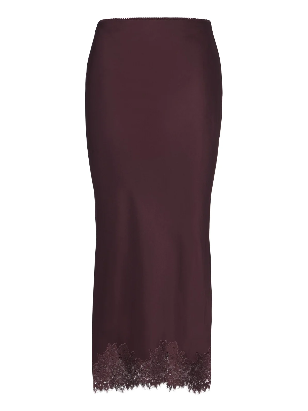 Matilde lace-trimmed satin midi skirt Matilde lace-trimmed satin midi skirt