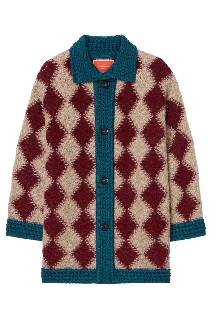 La DoubleJ Crochet Bowling Cardigan