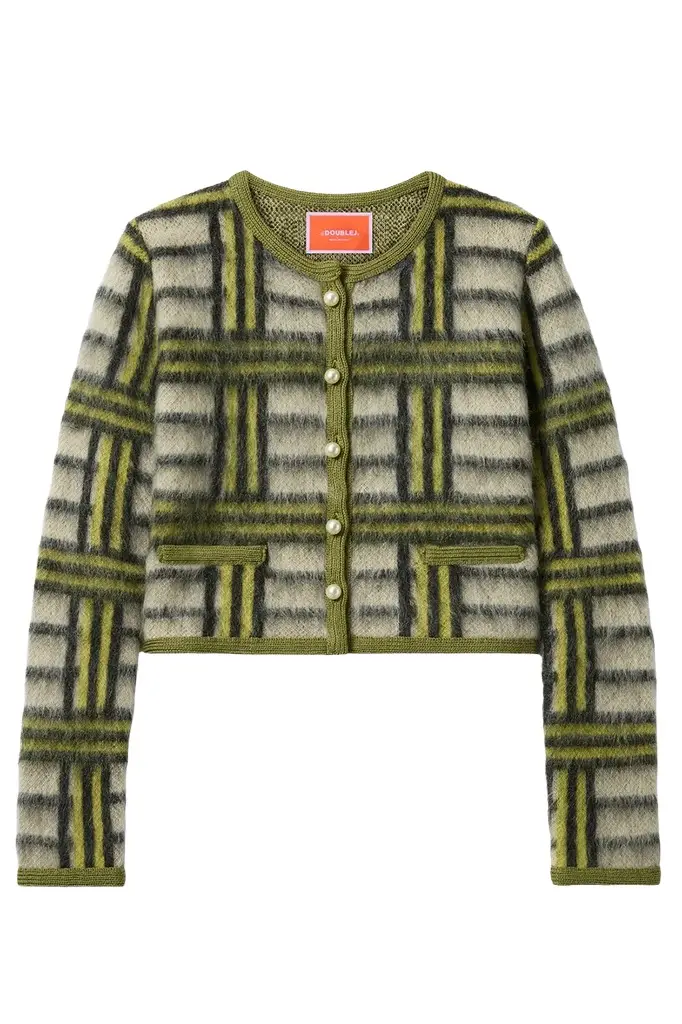 La DoubleJ Check Cardigan