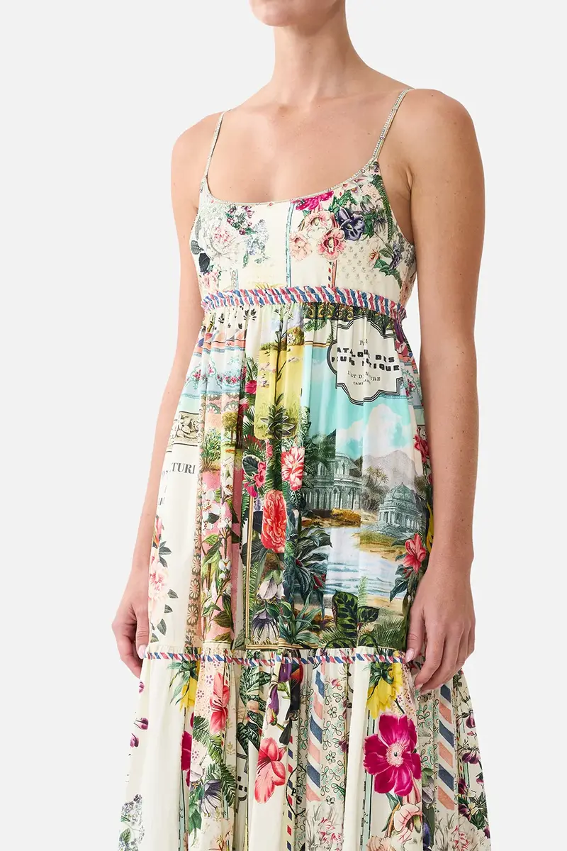 Camilla Floral Tiered Jersey Maxi Dress | Thumbnail 2