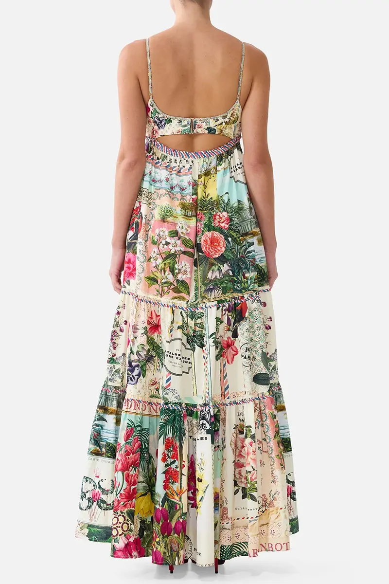 Camilla Floral Tiered Jersey Maxi Dress | Thumbnail 4